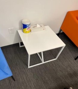 Square White Table
