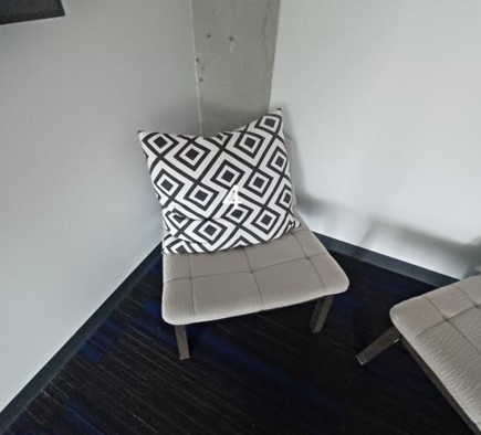 Pillow, white/black pattern