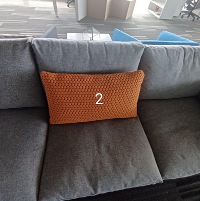 Pillow, orange pattern