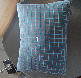 Pillow, blue pattern