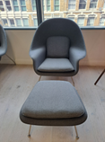 [#00-56] Chair, Miller-Knoll Womb, Light Grey