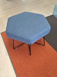 [#00-49] Stool, NaughtOne, Light Blue Hexagon
