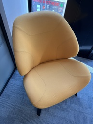 Armchair, oval, yellow 