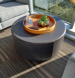 [#00-52] Ottoman Brown Leather