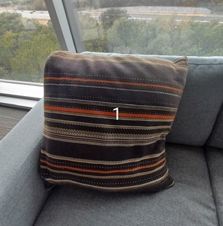 Pillow, multi stripes