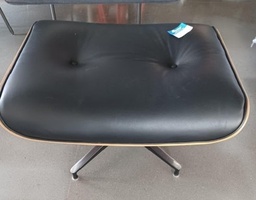 [#00-86] Ottoman Black/Wood Shell